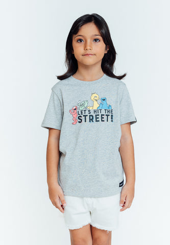 Mossimo Kids Heather Gray Sesame Street with Lets Hit The Street Shirt