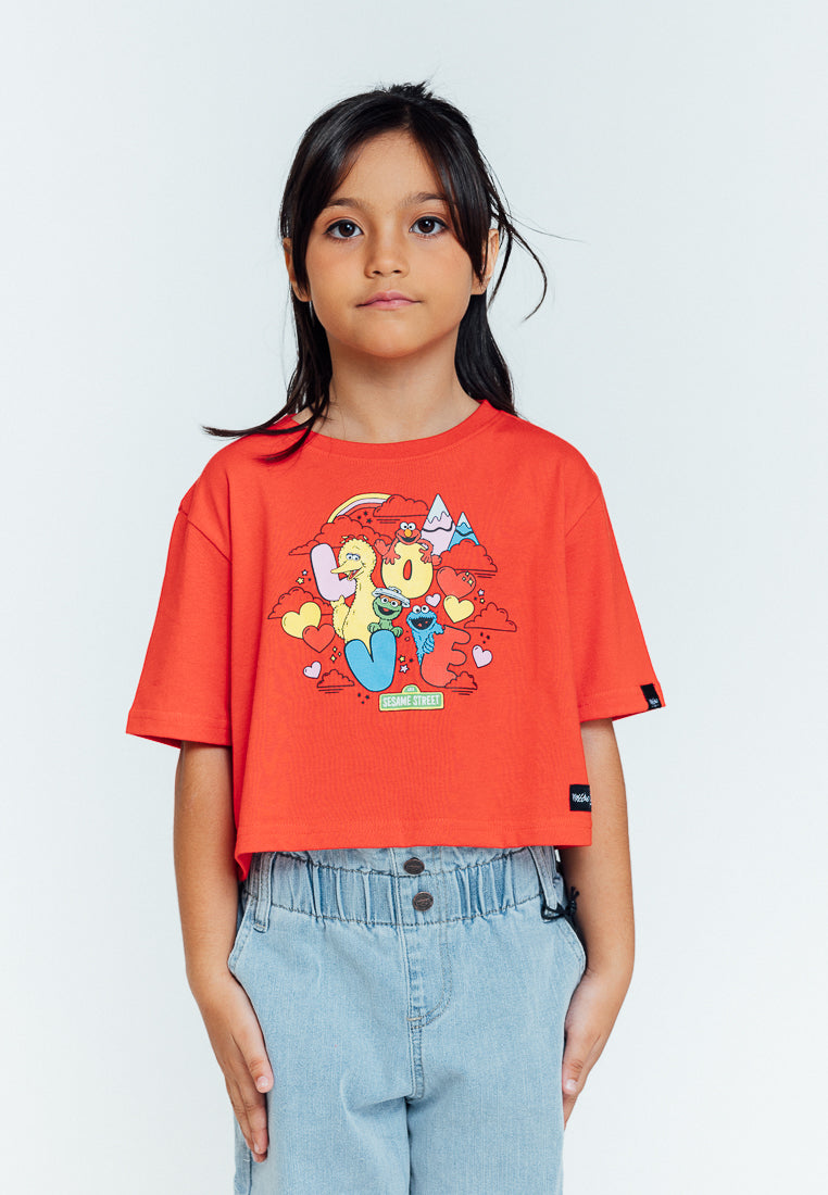 Mossimo Kids Red Sesame Street Crop Tshirt