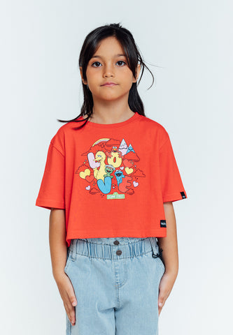 Mossimo Kids Red Sesame Street Crop Tshirt