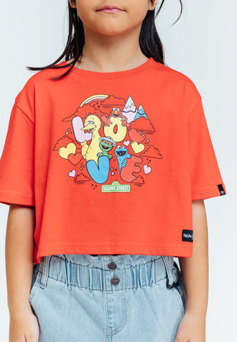 Mossimo Kids Red Sesame Street Crop Tshirt