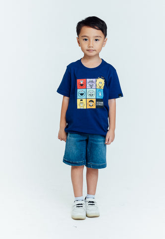 Mossimo Kids Navy Blue Sesame Street Printed Tshirt