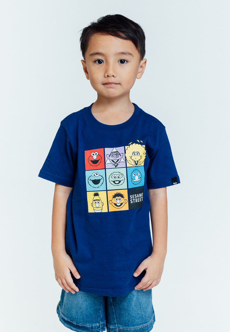 Mossimo Kids Navy Blue Sesame Street Printed Tshirt