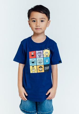 Mossimo Kids Navy Blue Sesame Street Printed Tshirt