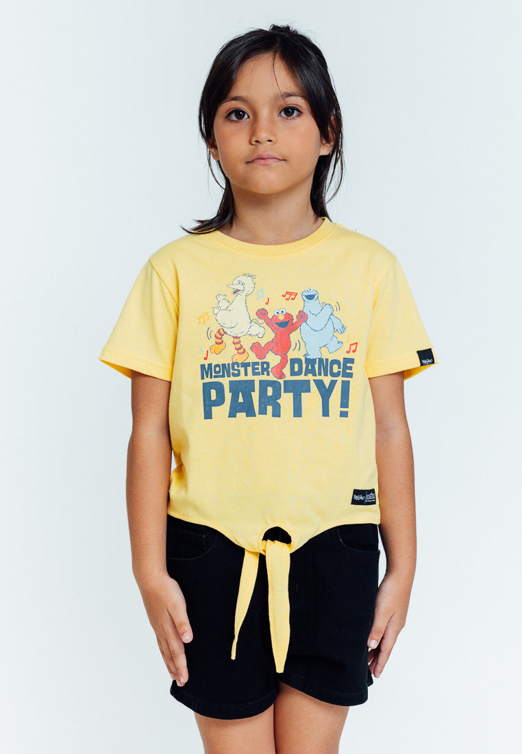 Mossimo Kids yellow Sesame Street Knot Front Shirt