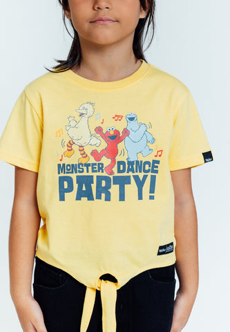 Mossimo Kids yellow Sesame Street Knot Front Shirt