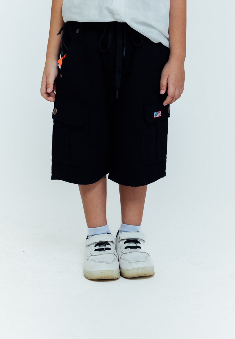 Mossimo Kids Riel Black Pull Up Chino Cargo Shorts