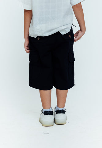 Mossimo Kids Riel Black Pull Up Chino Cargo Shorts