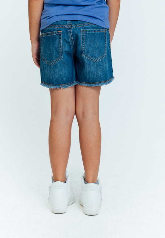 Mossimo Kids Jessa Medium Blue Denim Mid Rise Midi Shorts