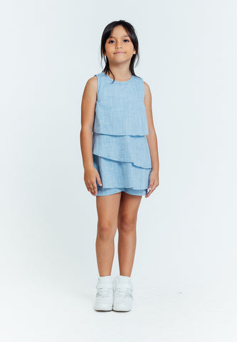 Mossimo Kids Nicka Light Blue Frill Layered Romper