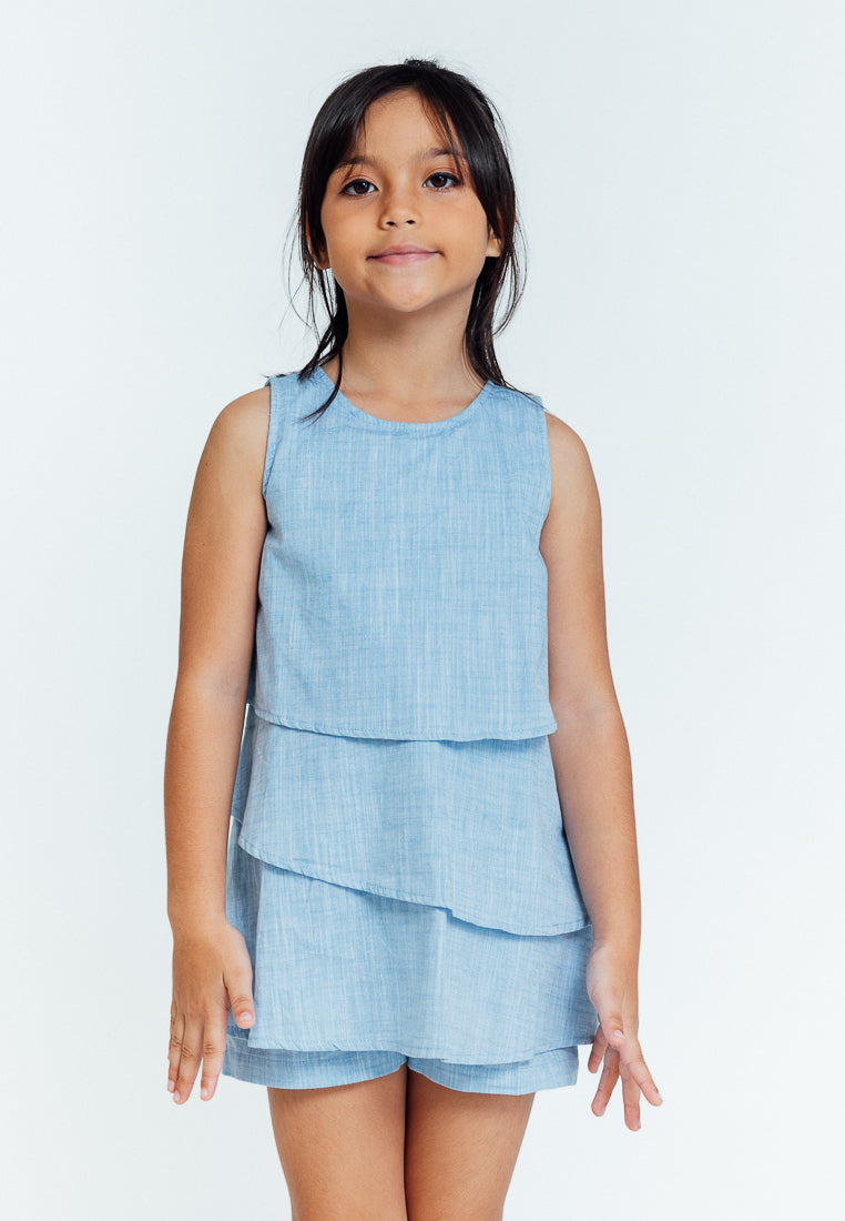 Mossimo Kids Nicka Light Blue Frill Layered Romper