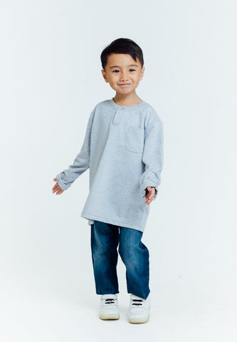 Mossimo Kids Dustin Heather Gray Long Sleeve Shirt