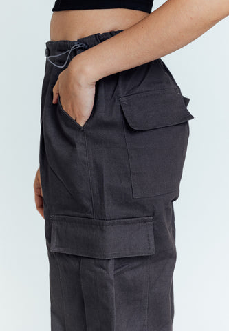 Mossimo Max Gunmetal Mid Waist Parachute Pants