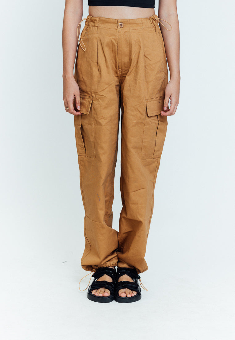 Mossimo Max Khaki Mid Waist Unisex Parachute Pants