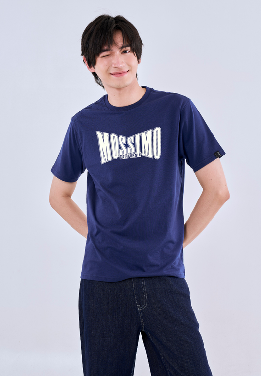 Mossimo David Navy Blue Classic Fit Tee For Men