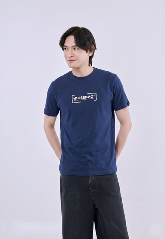 Mossimo Vann Navy Blue Classic Fit Tee For Men