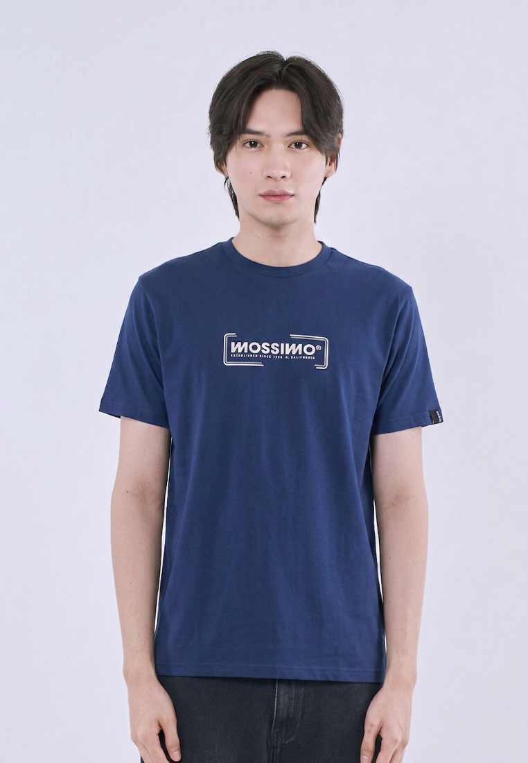Mossimo Vann Navy Blue Classic Fit Tee For Men