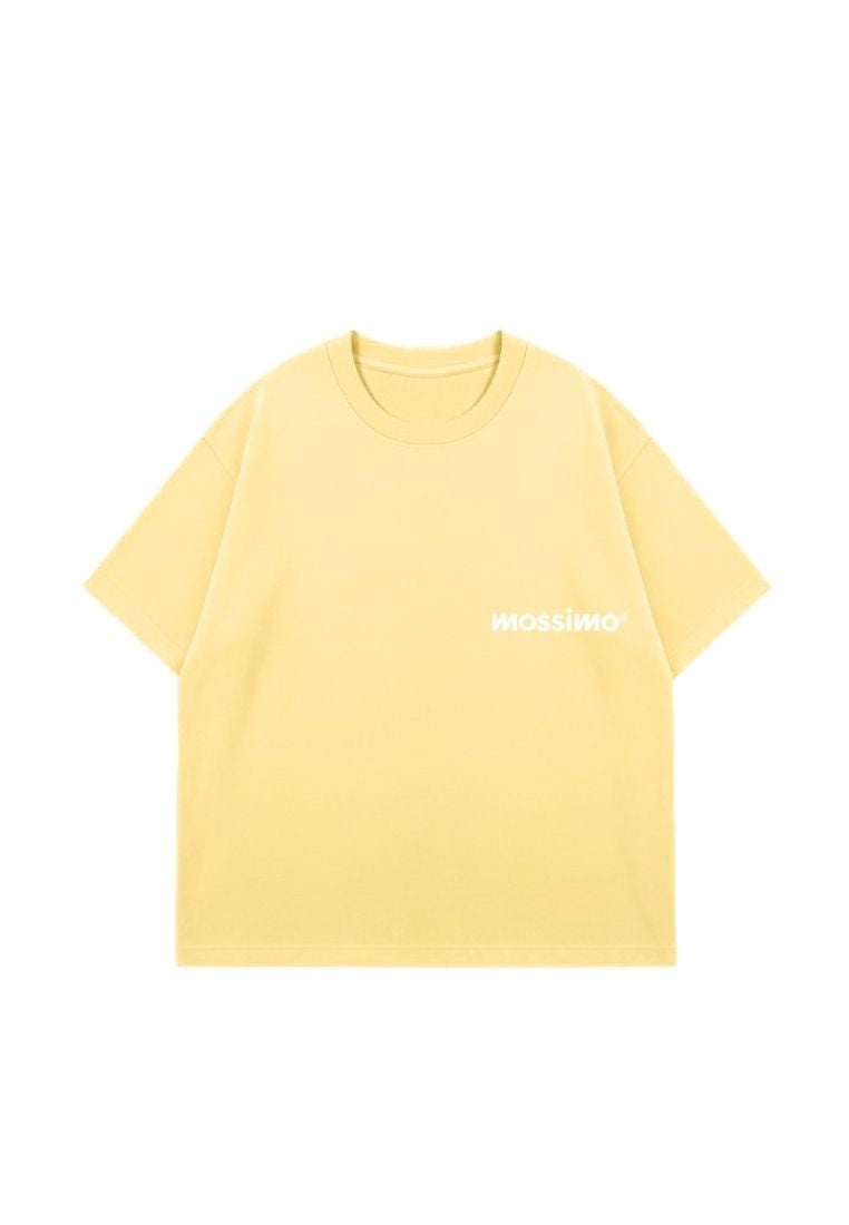 Mossimo Yellow Unisex Club Cropped Fit Tee For Men For Women