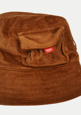 Mossimo Gekko Brown Bucket Hat with Pencil Holder