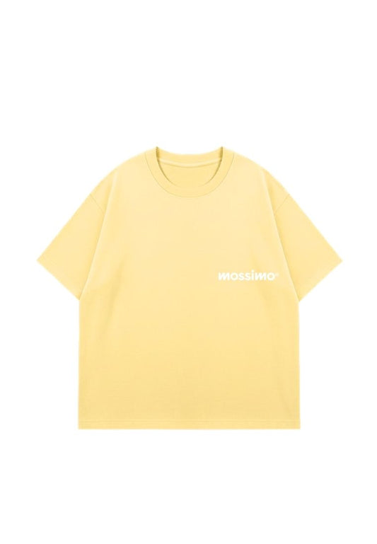Mossimo Yellow Unisex Club Cropped Fit Tee For Men For Women