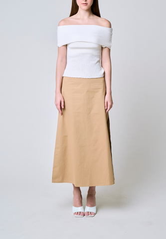 Mossimo Mira Khaki Long Skirt w/ Side Slit