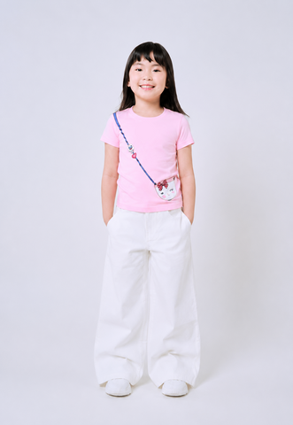 Mossimo Kids White Basic Wide Leg Pants - For Girls