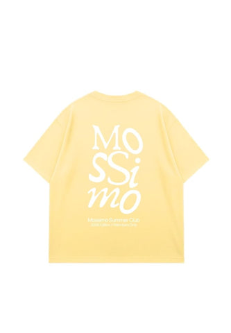 Mossimo Yellow Unisex Club Cropped Fit Tee For Men For Women