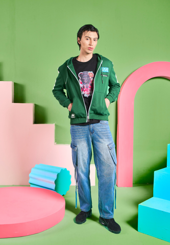 Mossimo Green White Squid Game Unisex Premium Hoodie