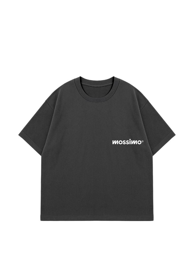 Mossimo Black Unisex Club Cropped Fit Tee For Men For Women