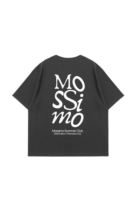 Mossimo Black Unisex Club Cropped Fit Tee For Men For Women