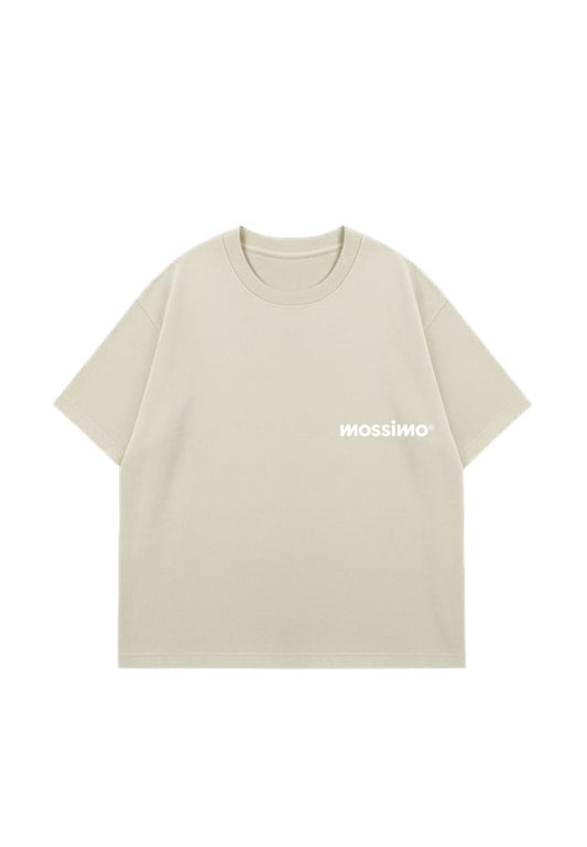 Mossimo Sand Unisex Club Cropped Fit Tee For Men For Women