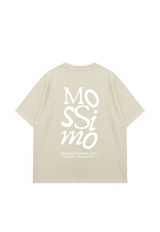 Mossimo Sand Unisex Club Cropped Fit Tee For Men For Women