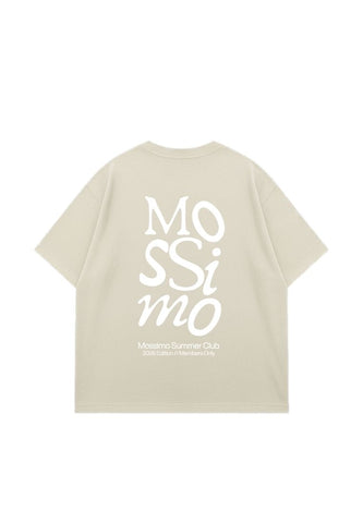 Mossimo Sand Unisex Club Cropped Fit Tee For Men For Women