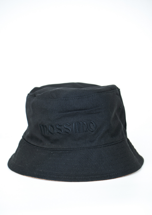 Mossimo Beige Black Reversible Bucket Hat