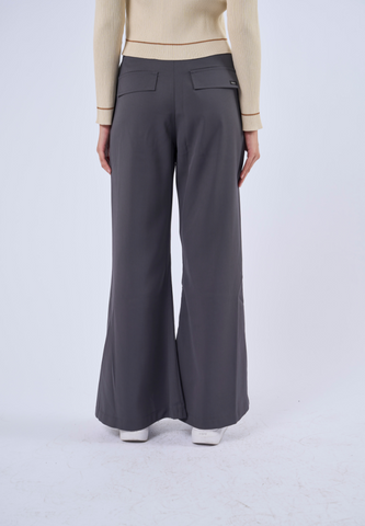 Mossimo Addison Gunmetal High Waisted Loose Straight Pants