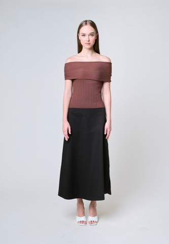 Mossimo Mira Black Long Skirt w/ Side Slit