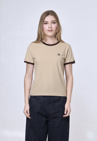 Mossimo Ellis Brown Ringer Classic Fit Tee