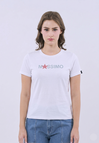 Mossimo Annelise White Classic Fit Tee For Women