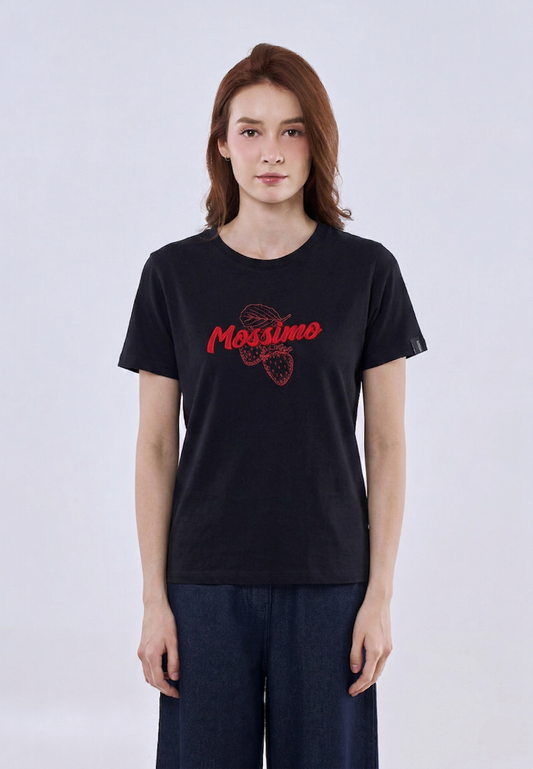 Mossimo Celeste Black Classic Fit Tee For Women