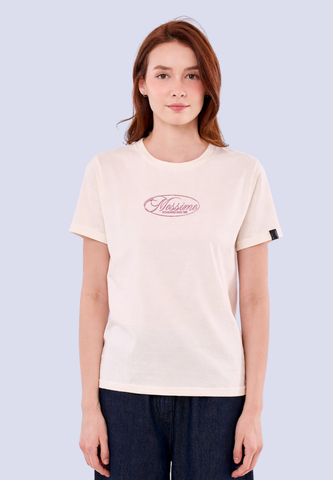 Mossimo Talia Beige Classic Fit Tee For Women