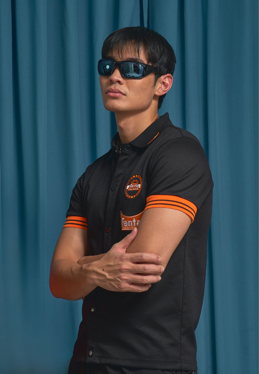Mossimo Tony Black Fanta Classic Fit Polo Shirt
