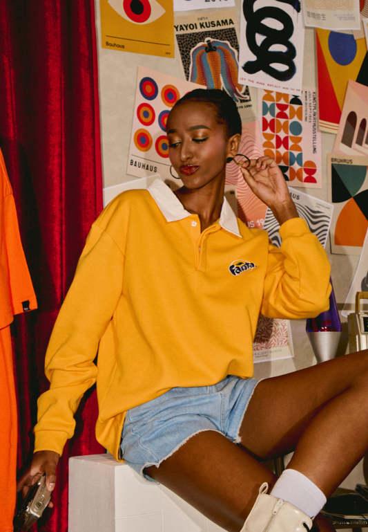 Mossimo Amari Apricot Orange Fanta Oversized Pullover