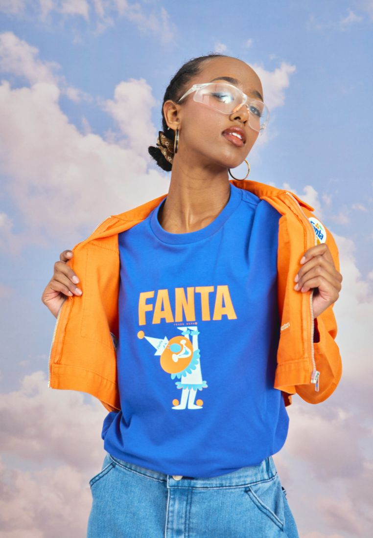 Mossimo Dark Blue Fanta Classic Fit Tee