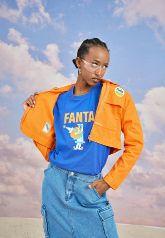 Mossimo Dark Blue Fanta Classic Fit Tee