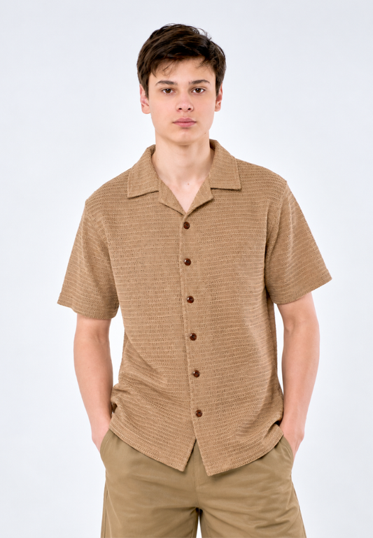 Mossimo Men's Khaki Fashion Boxy Polo Shirt