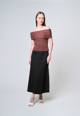 Mossimo Mira Black Long Skirt w/ Side Slit