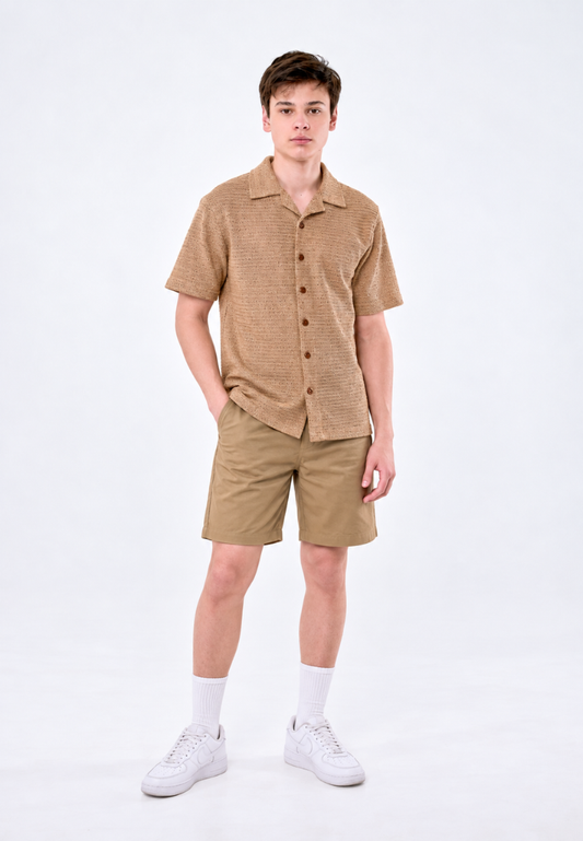 Mossimo Men's Khaki Fashion Boxy Polo Shirt