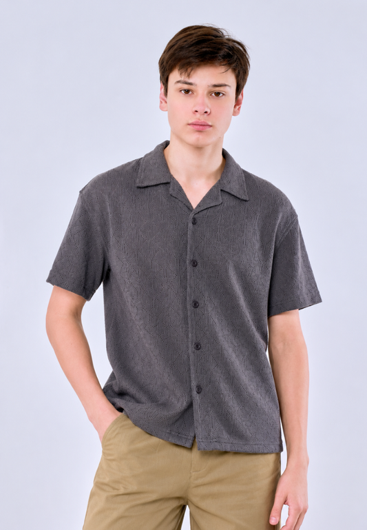 Mossimo Men's Dark Gray Boxy Polo Shirt