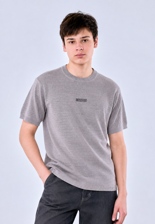 Mossimo Men's Gray 3D Embroidered Logo Fashion Classic Top