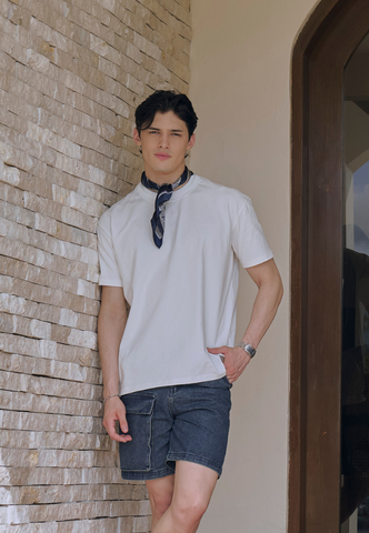 Mossimo Duke White Urban Fit Tee Premium Round Neck For Men