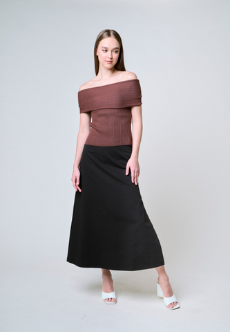 Mossimo Mira Black Long Skirt w/ Side Slit